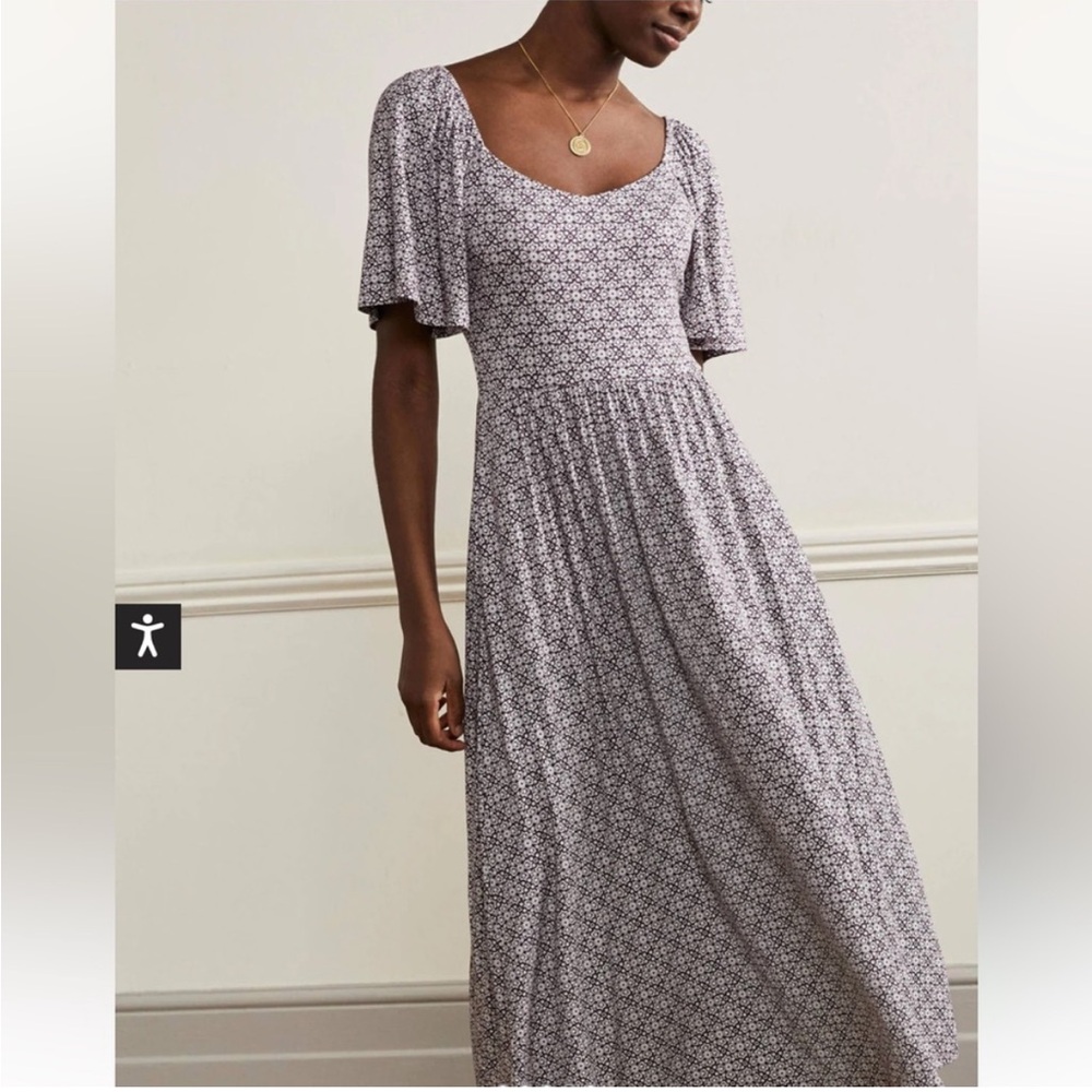 Boden Lavender Floral Maxi Dress